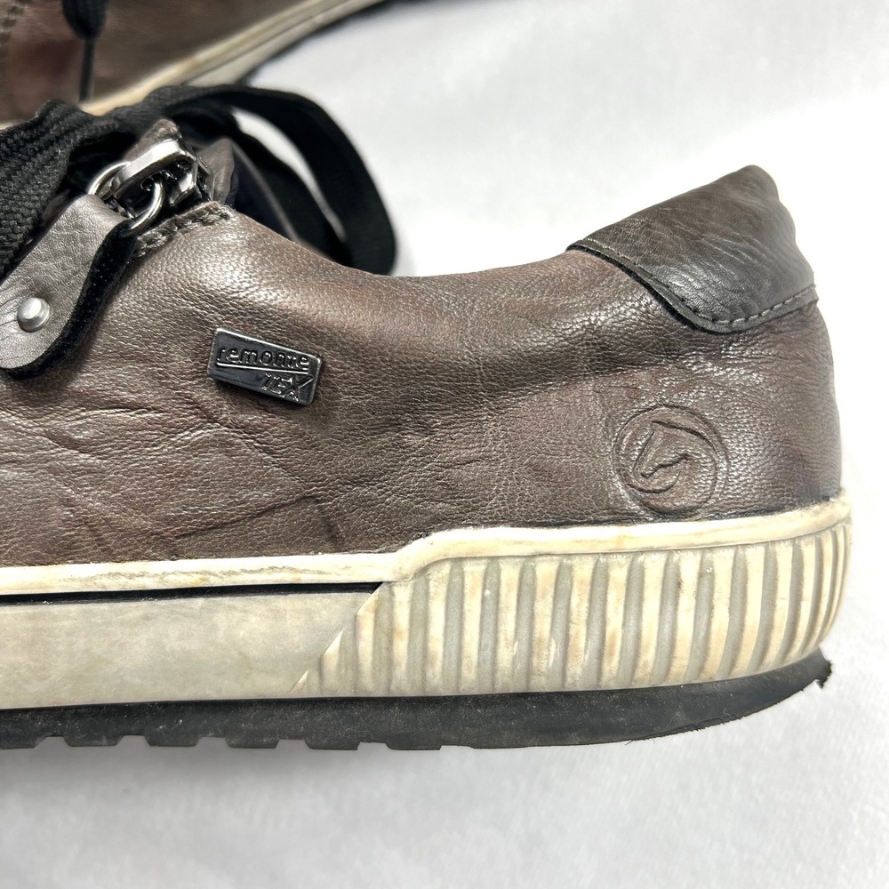 Remonte Maditta D0700 Leather Sneakers 40 Metallic Gray Brown Comfort Walking - Picture 6 of 10